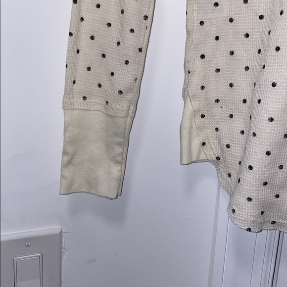 LIKE NEW! Free People Polka Dot Thermal - Picture 9 of 10